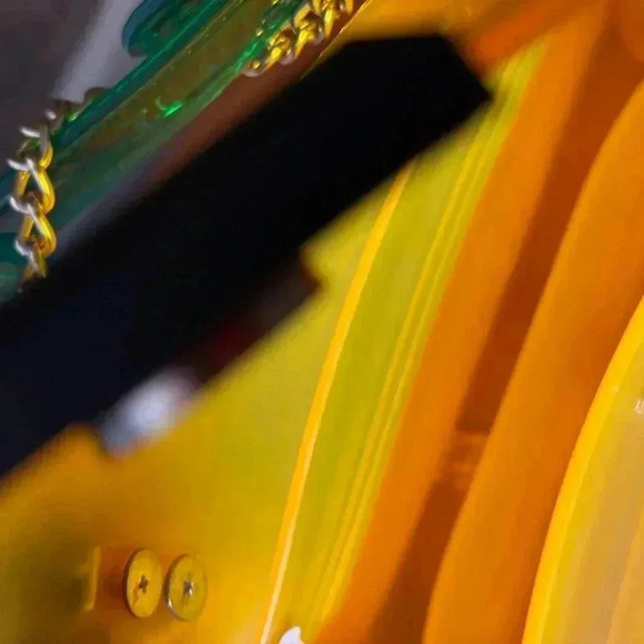 Transparent Yellow and Green Shoulder Bag - Picture 4 of 7